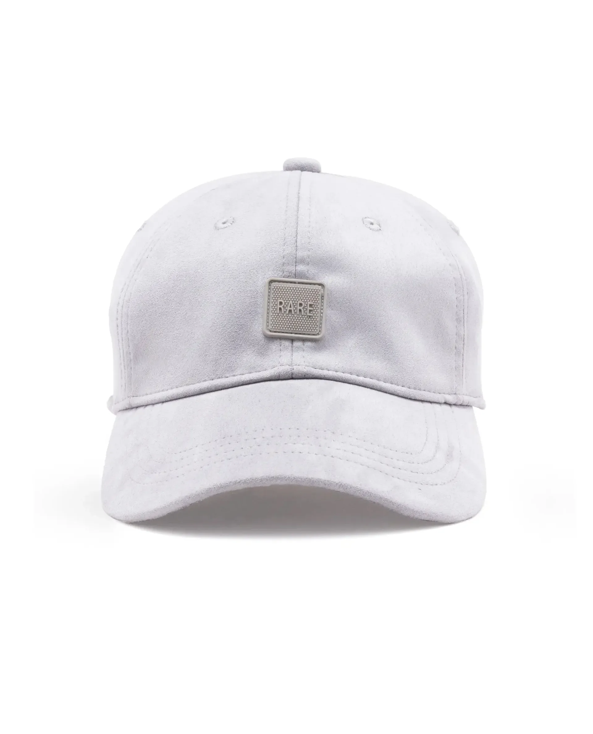 Rare Rabbit Men Albion Grey Monotone Color Silicone Badge Branding Cap