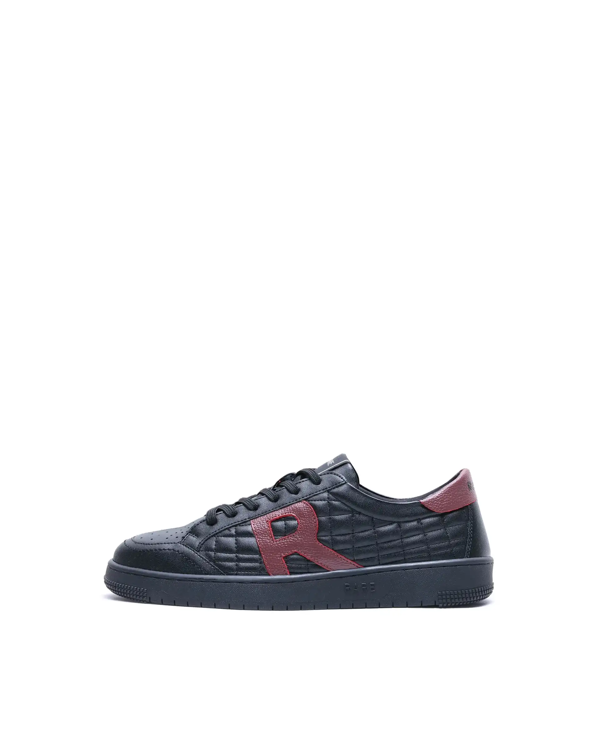 Rare Rabbit Men's Alto Black Micro Leather Sneaker