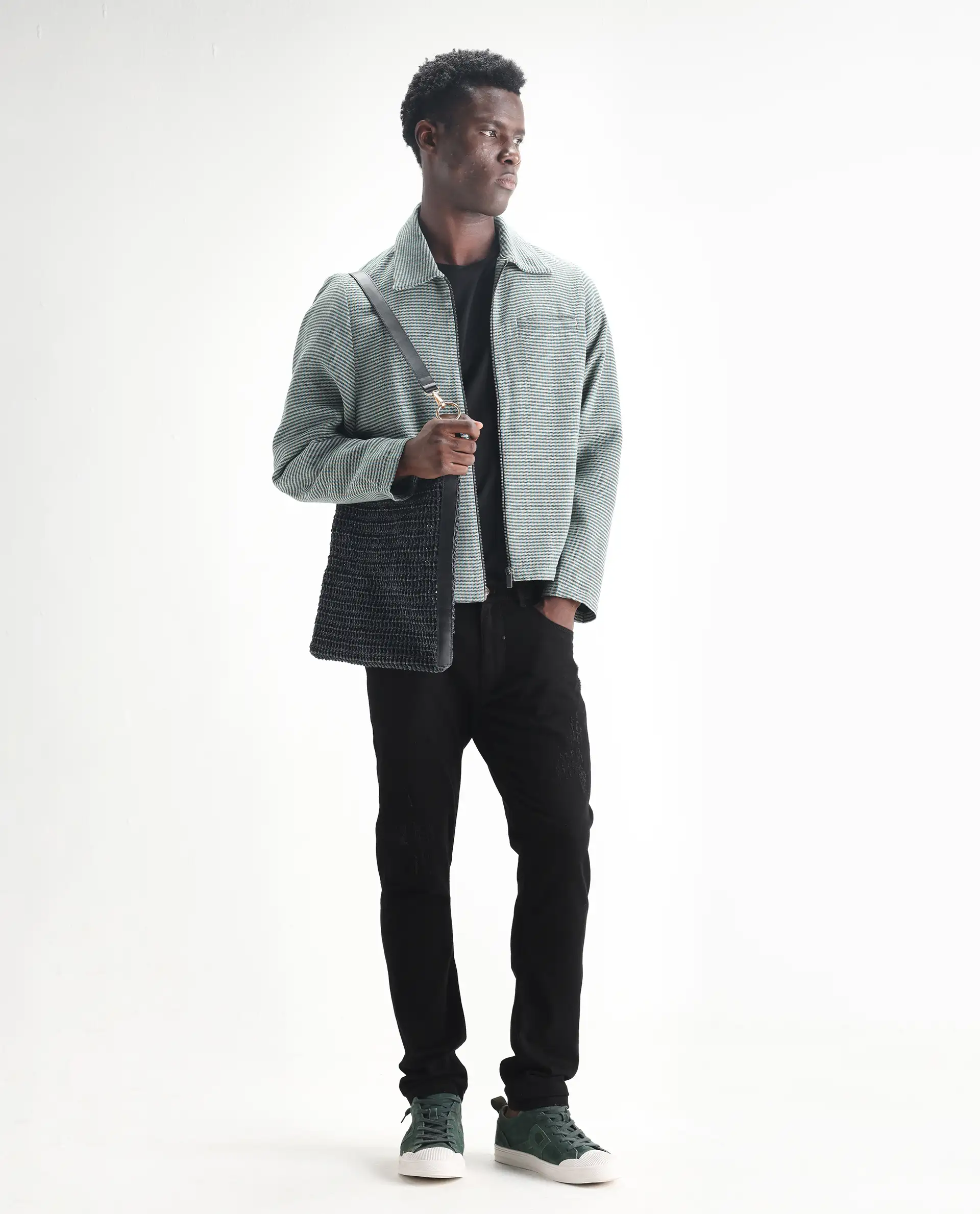 Rare Rabbit Men's Astro Black Cotton Blend Plain Hawk Slim Fit Jeans