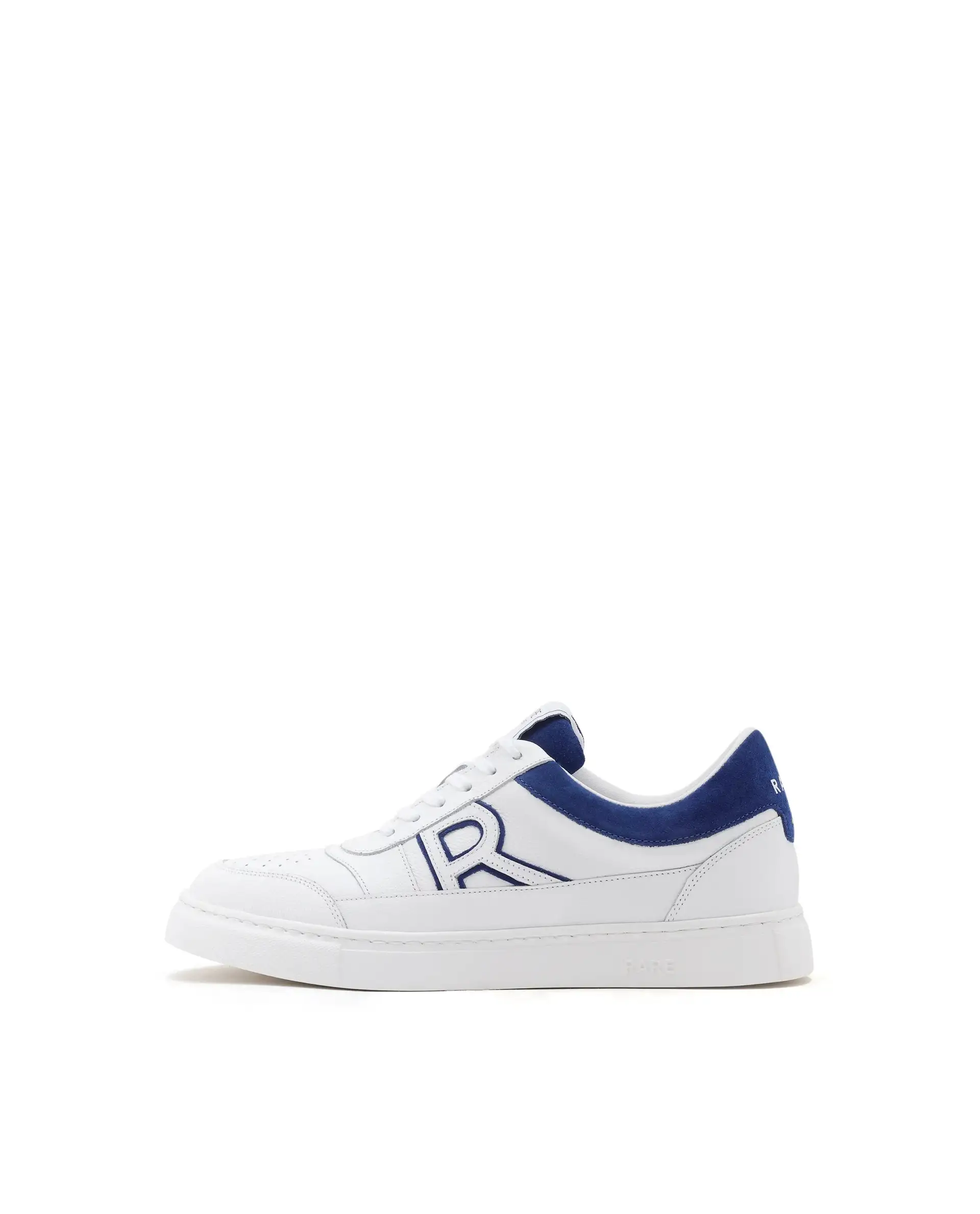 Rare Rabbit Men Axiom White Premium Suede Genuine Leather Dualtone Lace-Up Shoes