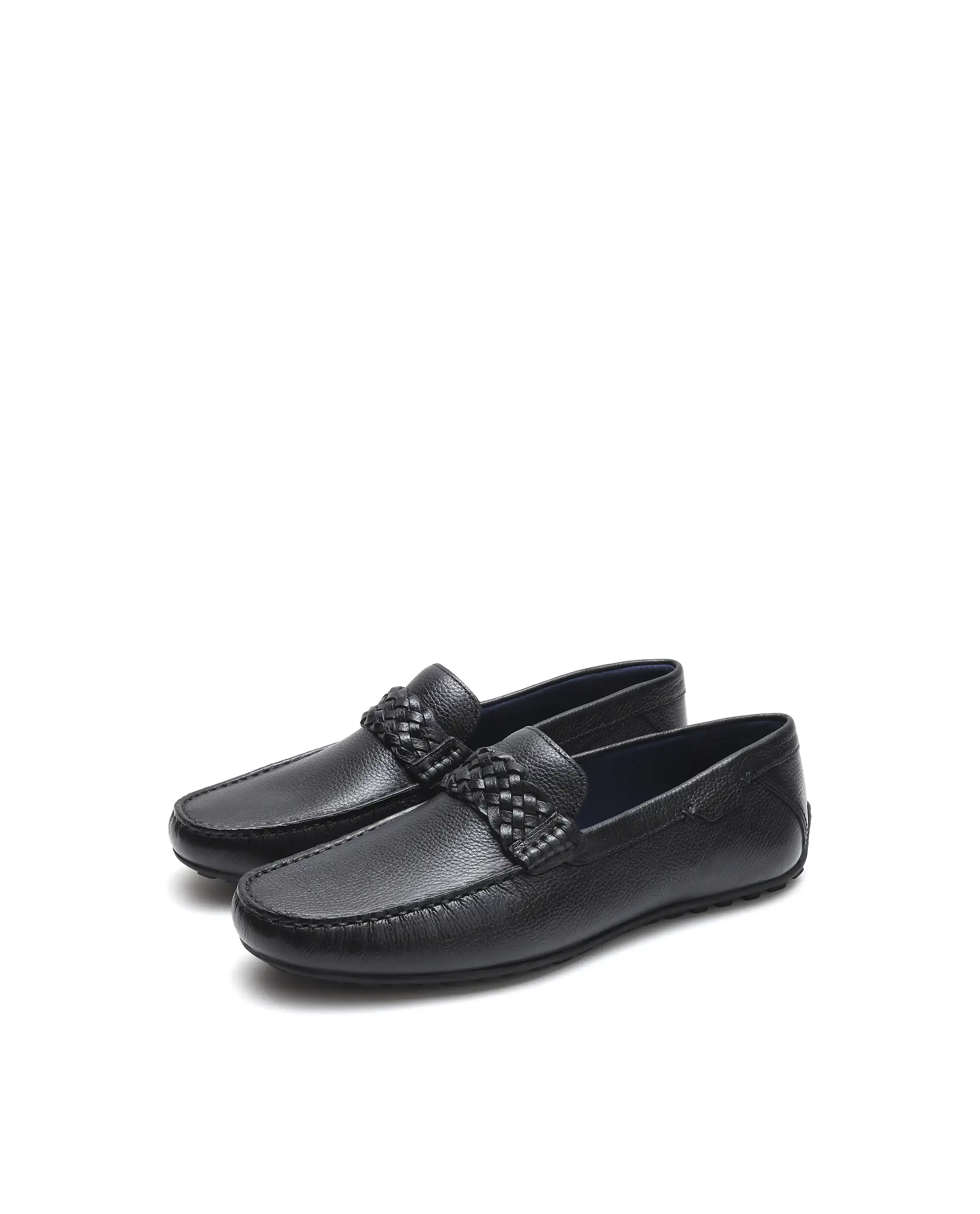 Rare Rabbit Men's Cairo Black Leather Drivers - Image 2