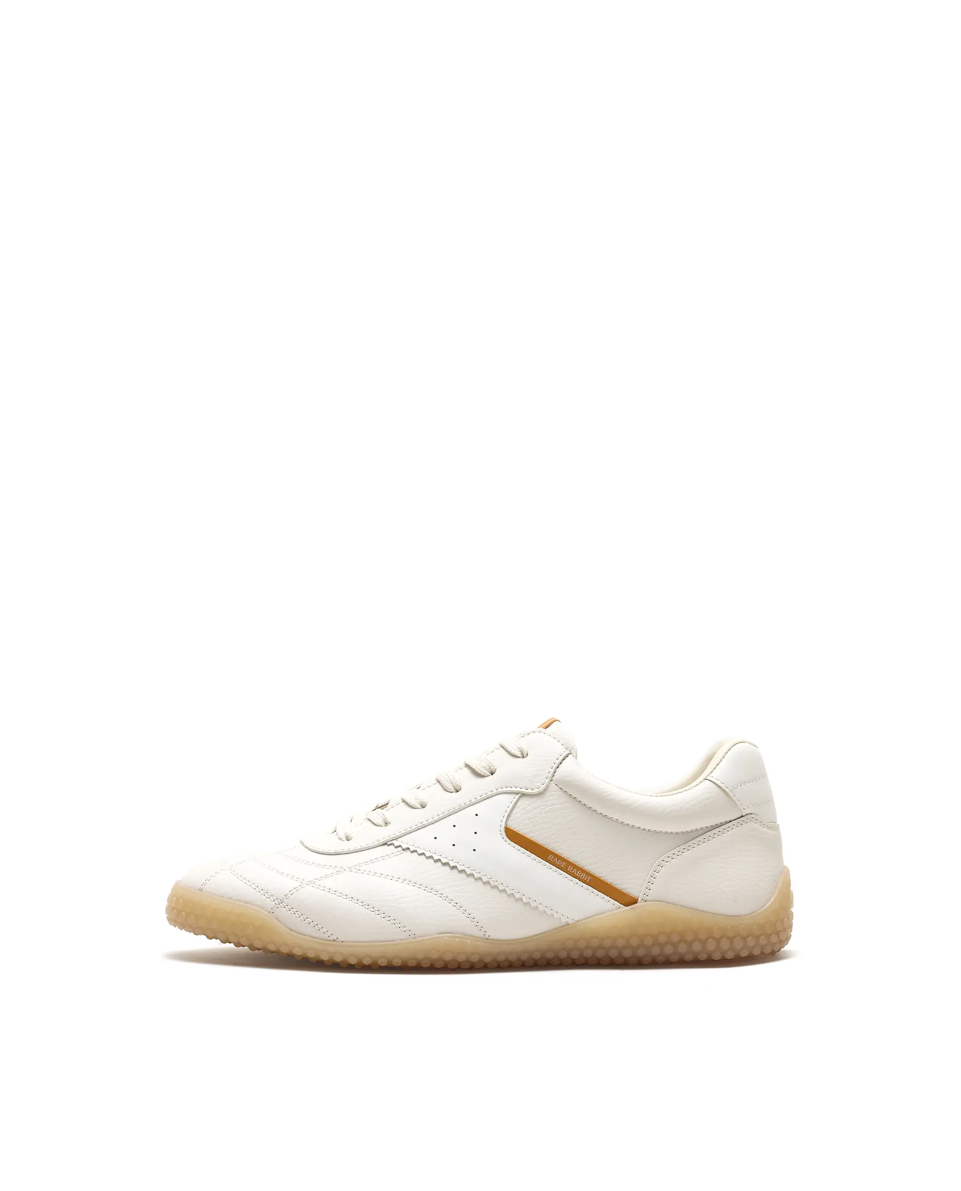 Rarez Men's Crock Light Beige Micro Fiber Leather Sneaker