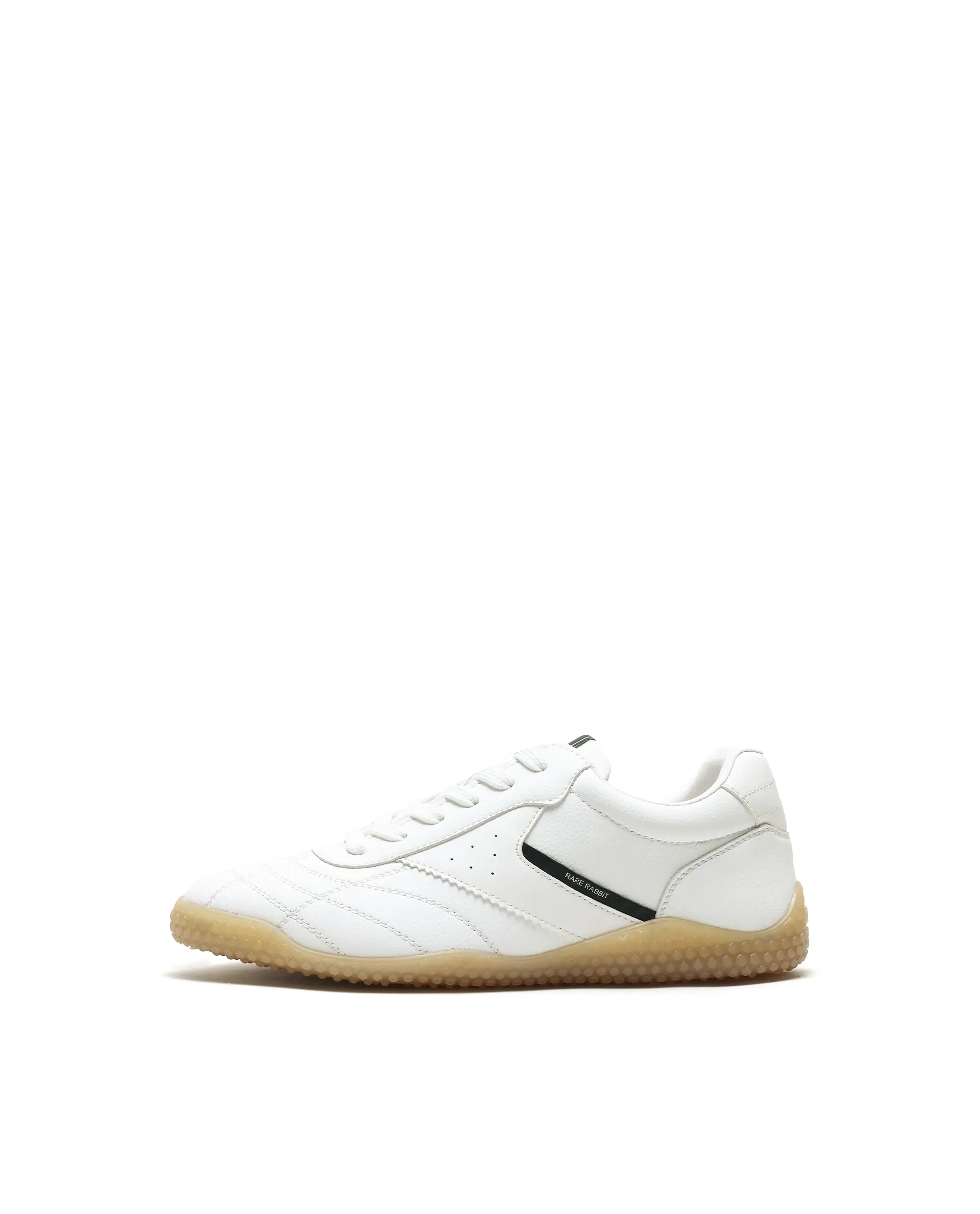 Rarez Men's Crock White Micro Fiber Leather Sneaker