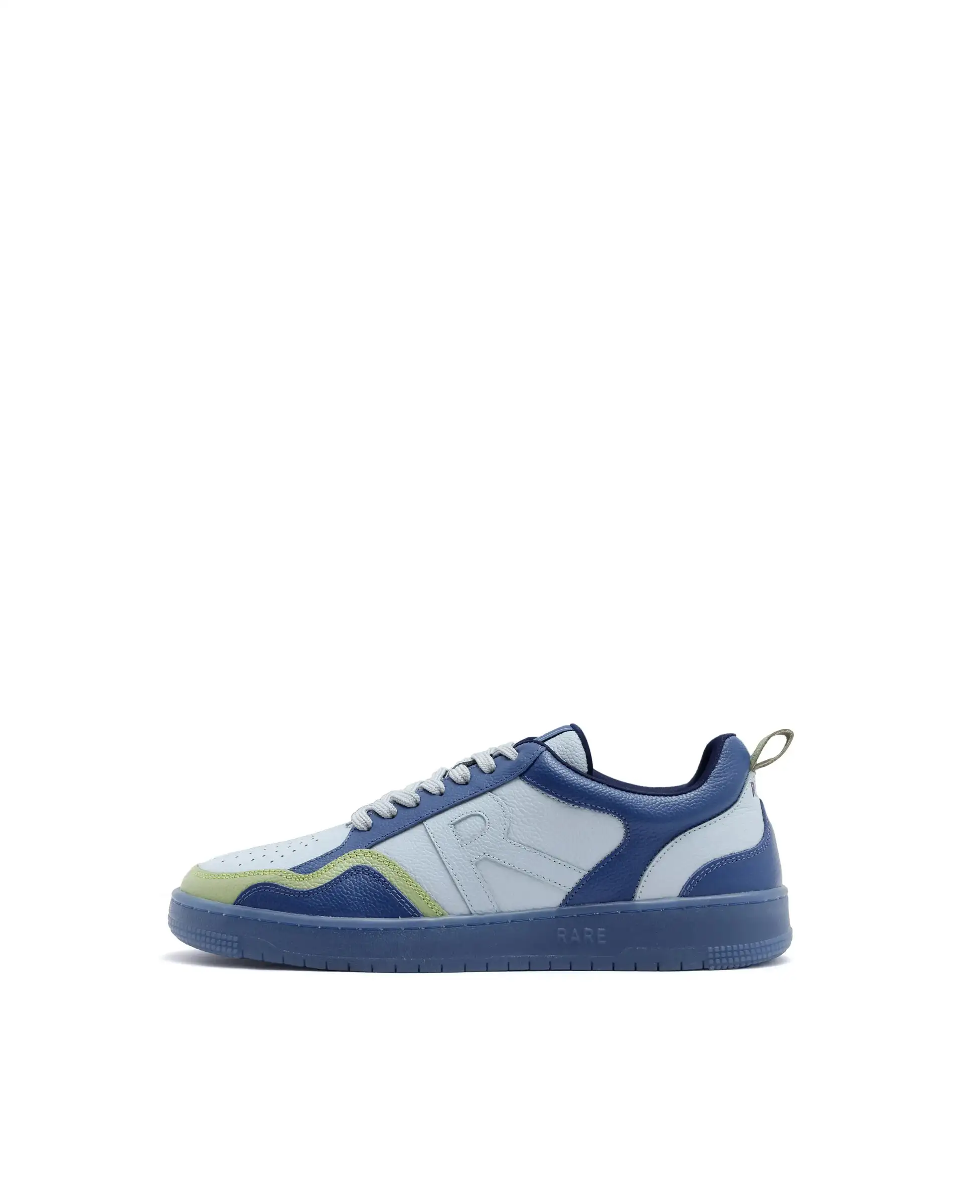 Rare Rabbit Men Edamon Blue Leather Lace-Up Sneaker