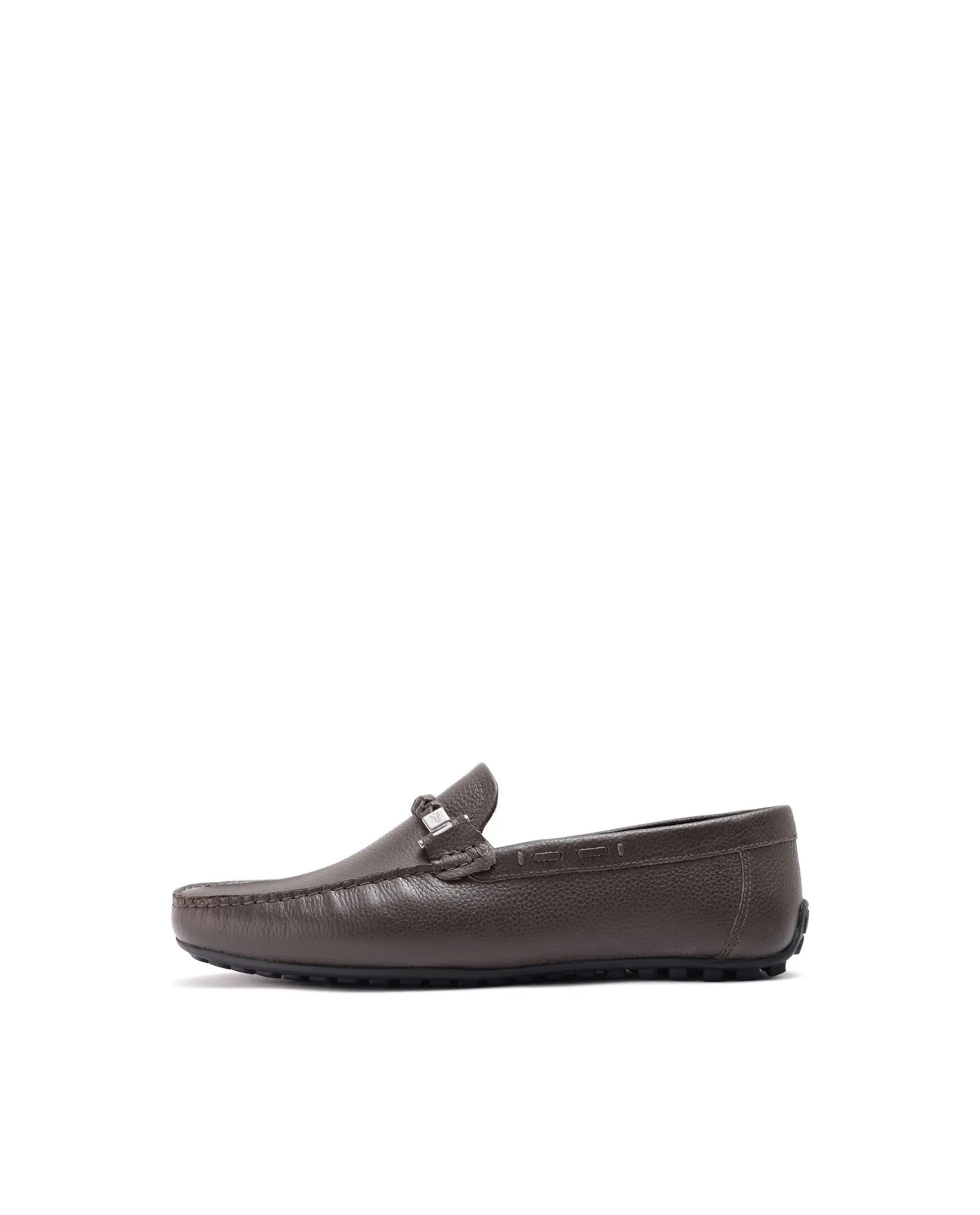 Rare Rabbit Men's Grain Dark Olive Slip-On Genuine Milled Leather Driving Moccasin - Image 8