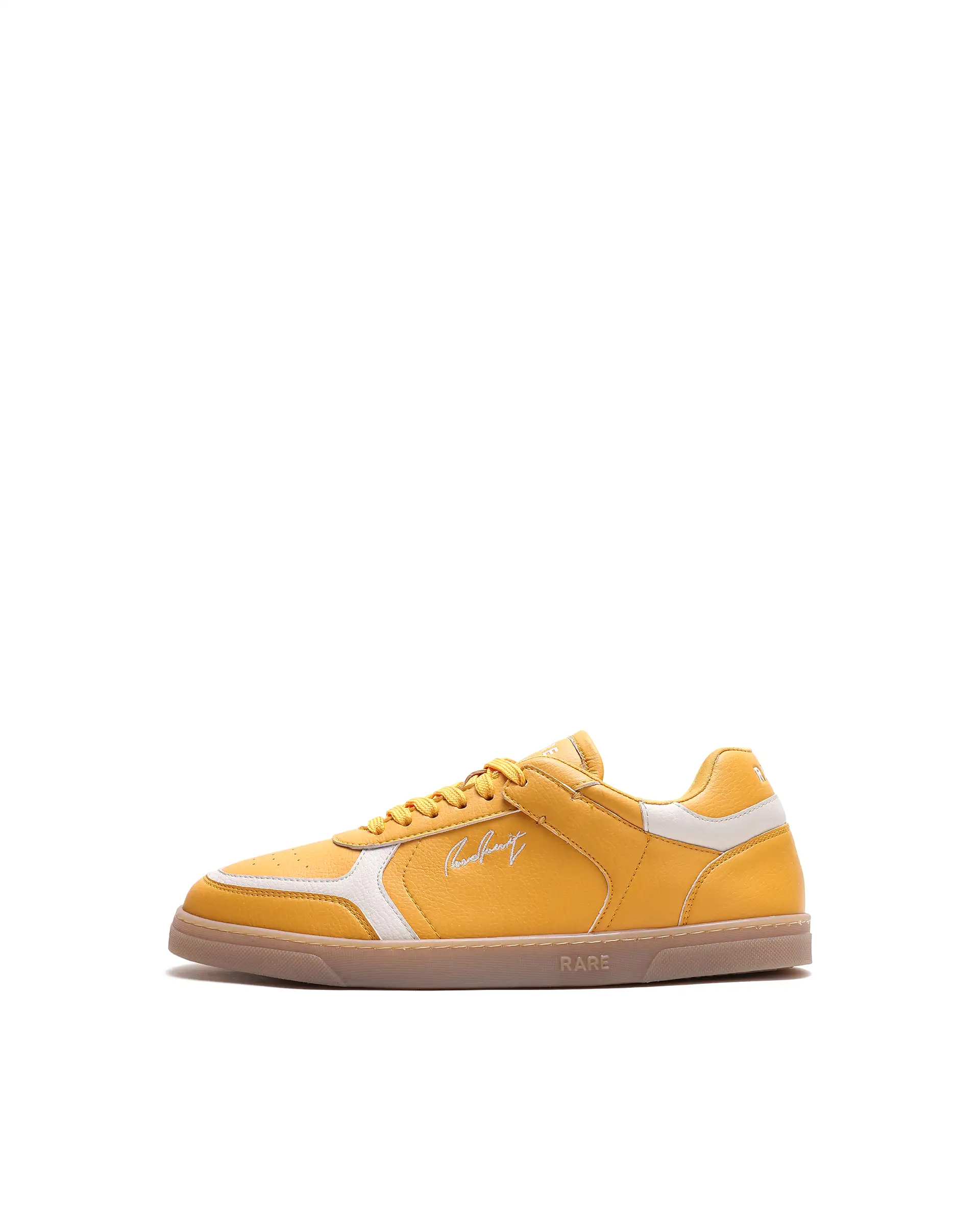 Rare Rabbit Men's Inforo Mustard Micro Leather Sneaker - Image 8