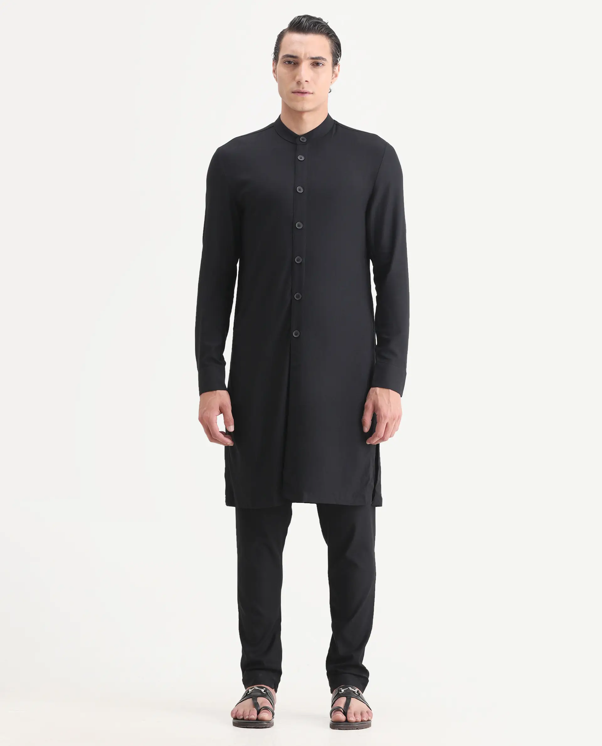 Rare Rabbit Men's Lasmosp Black Pajama