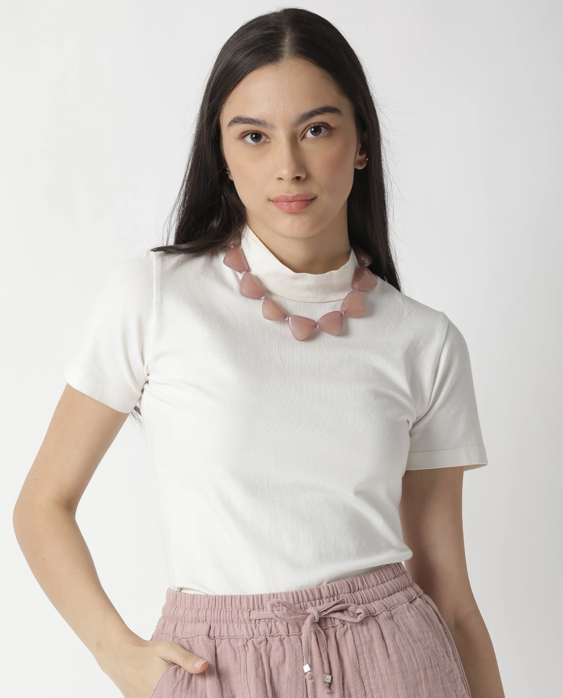 Rareism Women Mary Offwhite T-Shirt Short Sleeves