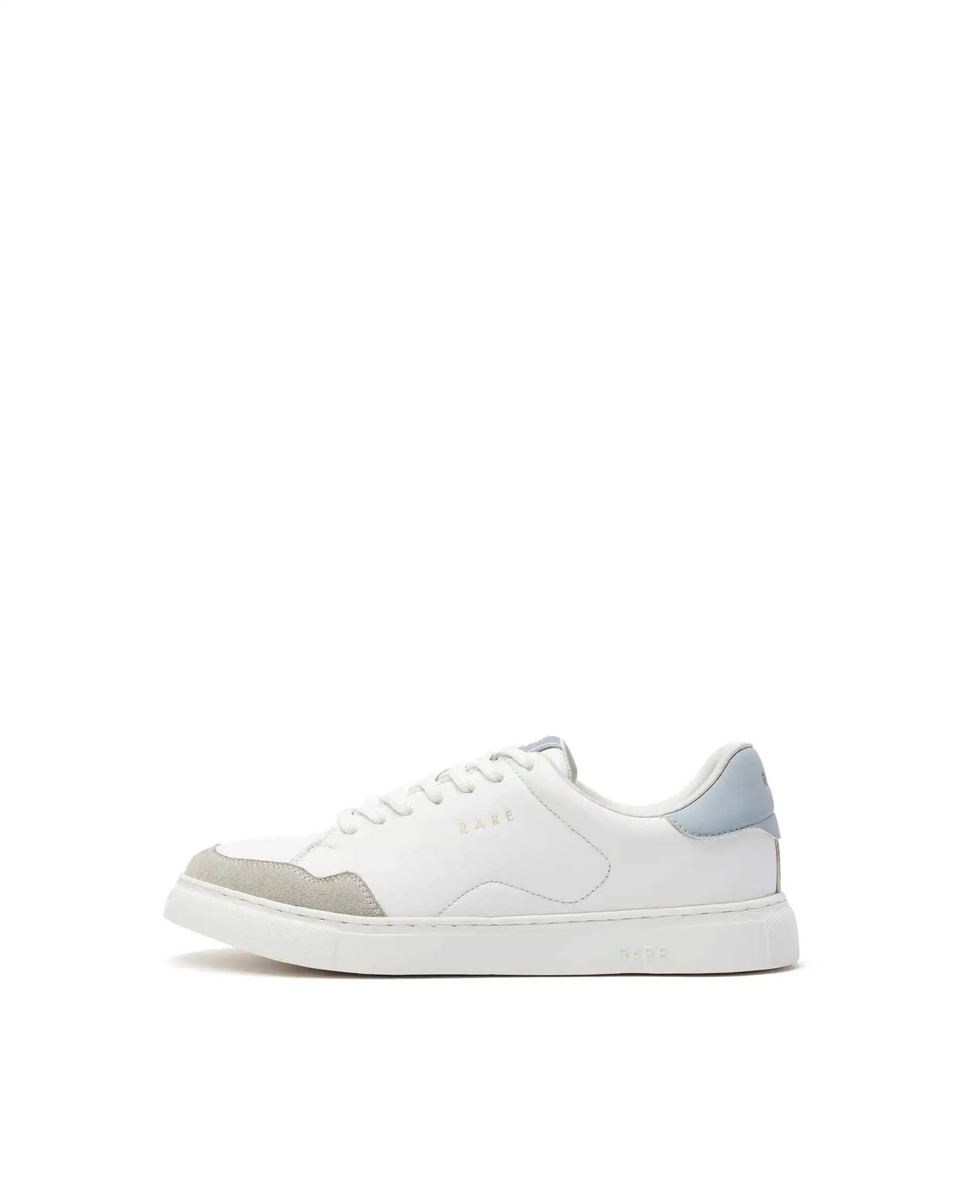 Rare Rabbit Men's Mawi White Micro Fiber Leather Sneaker