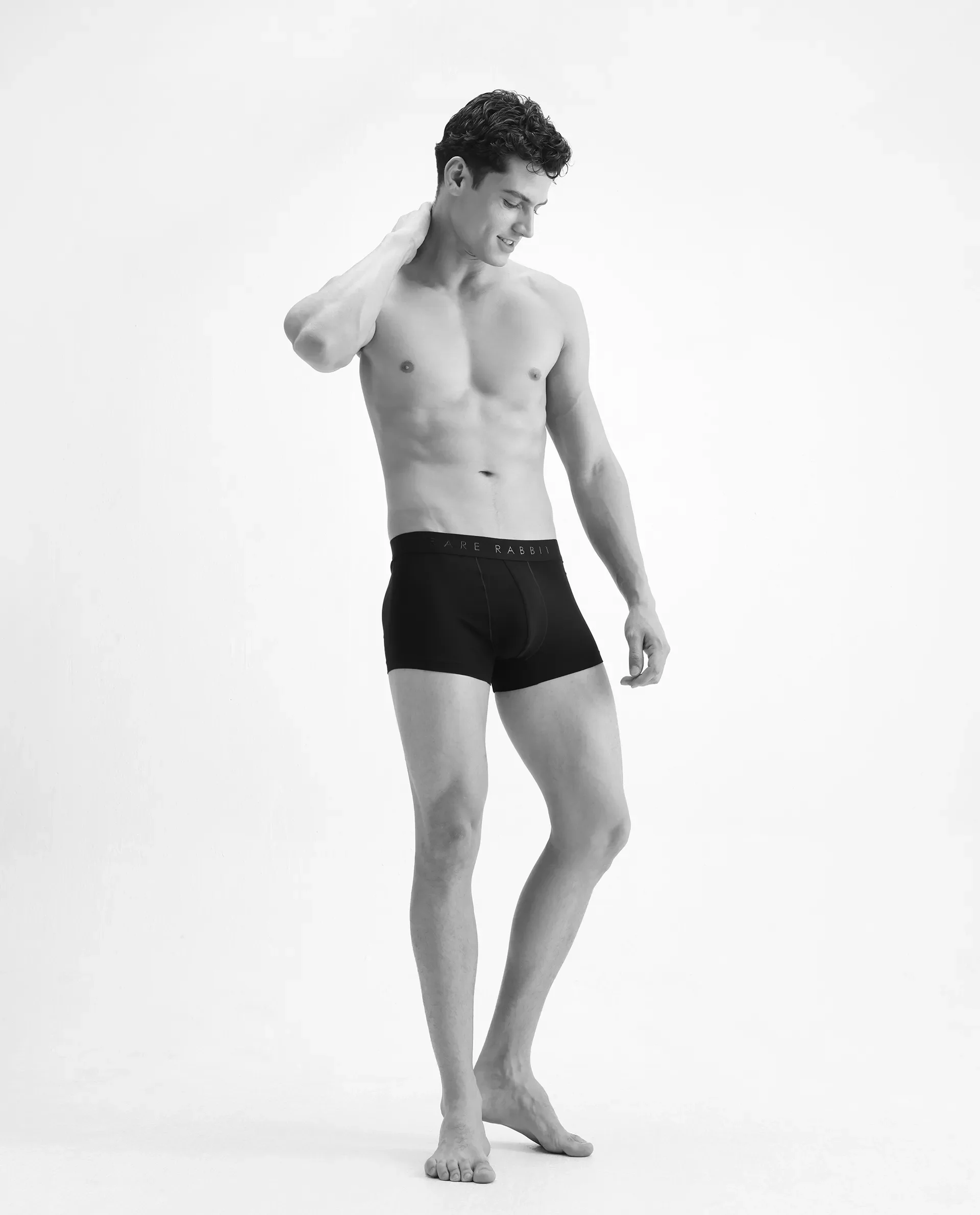 Rare Rabbit Men Now Black Soft Cotton Stretch Trunks (Pack Of 3) - Image 4