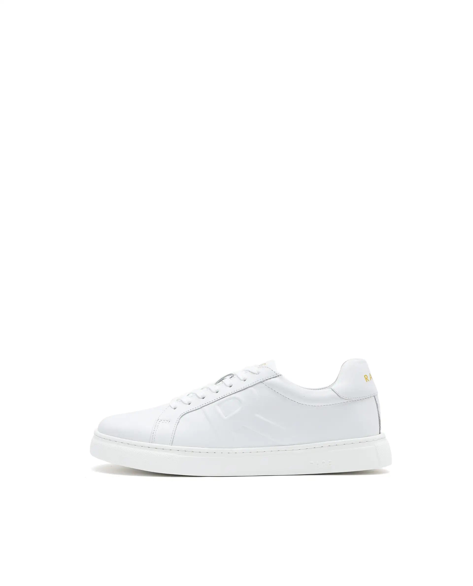 Rare Rabbit Men's Odessa White Genuine Leather Round Toe Low-Top Lace-Up Monochromatic Sneaker - Image 8
