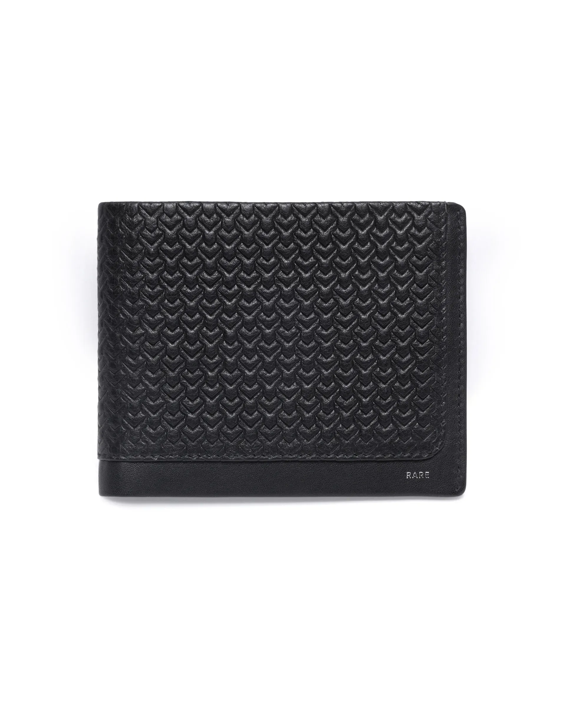 Rare Rabbit Men Orvis Black Leather Wallet