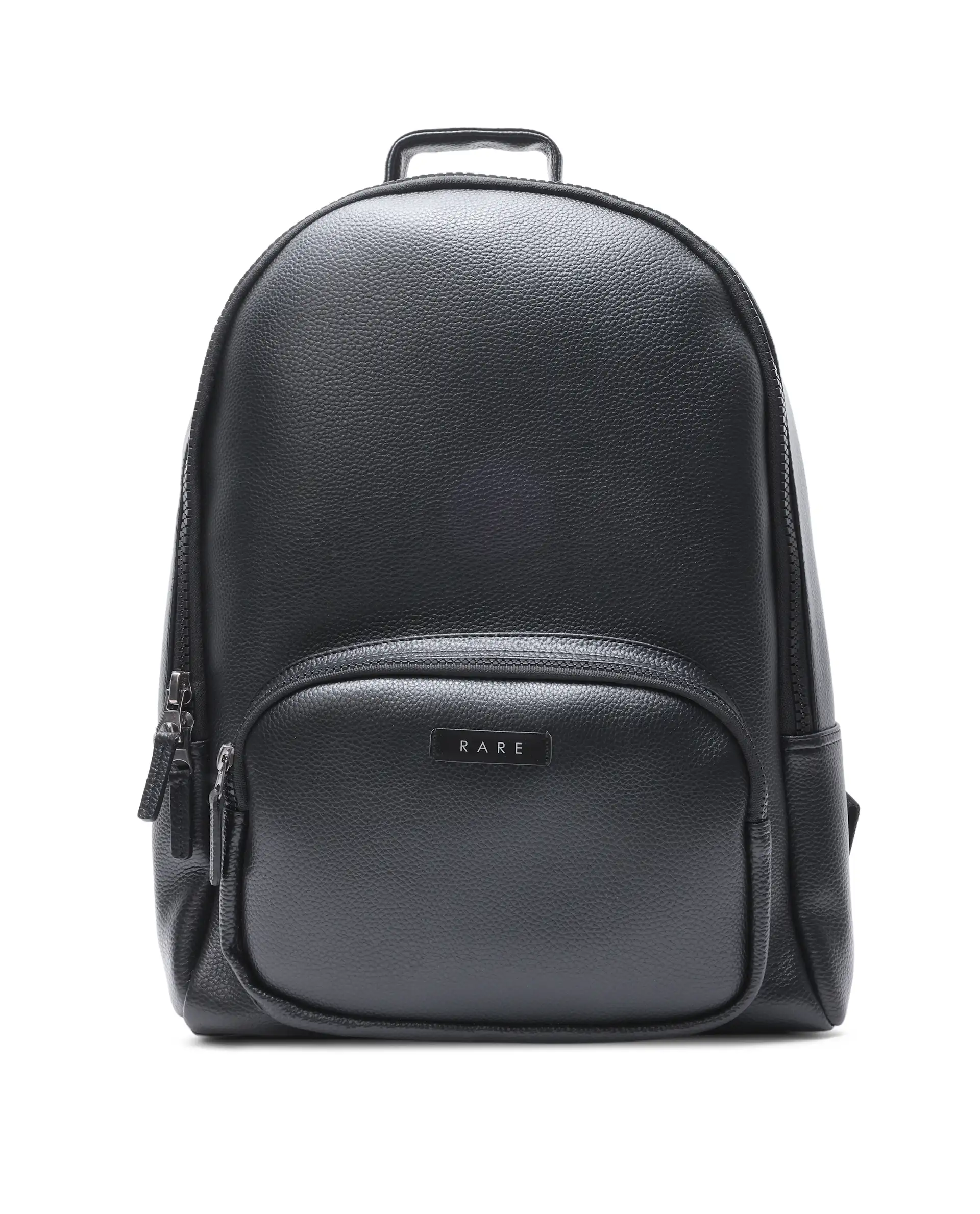 Rare Rabbit Men's Prom 1 Black Faux Leather Backpack Bags