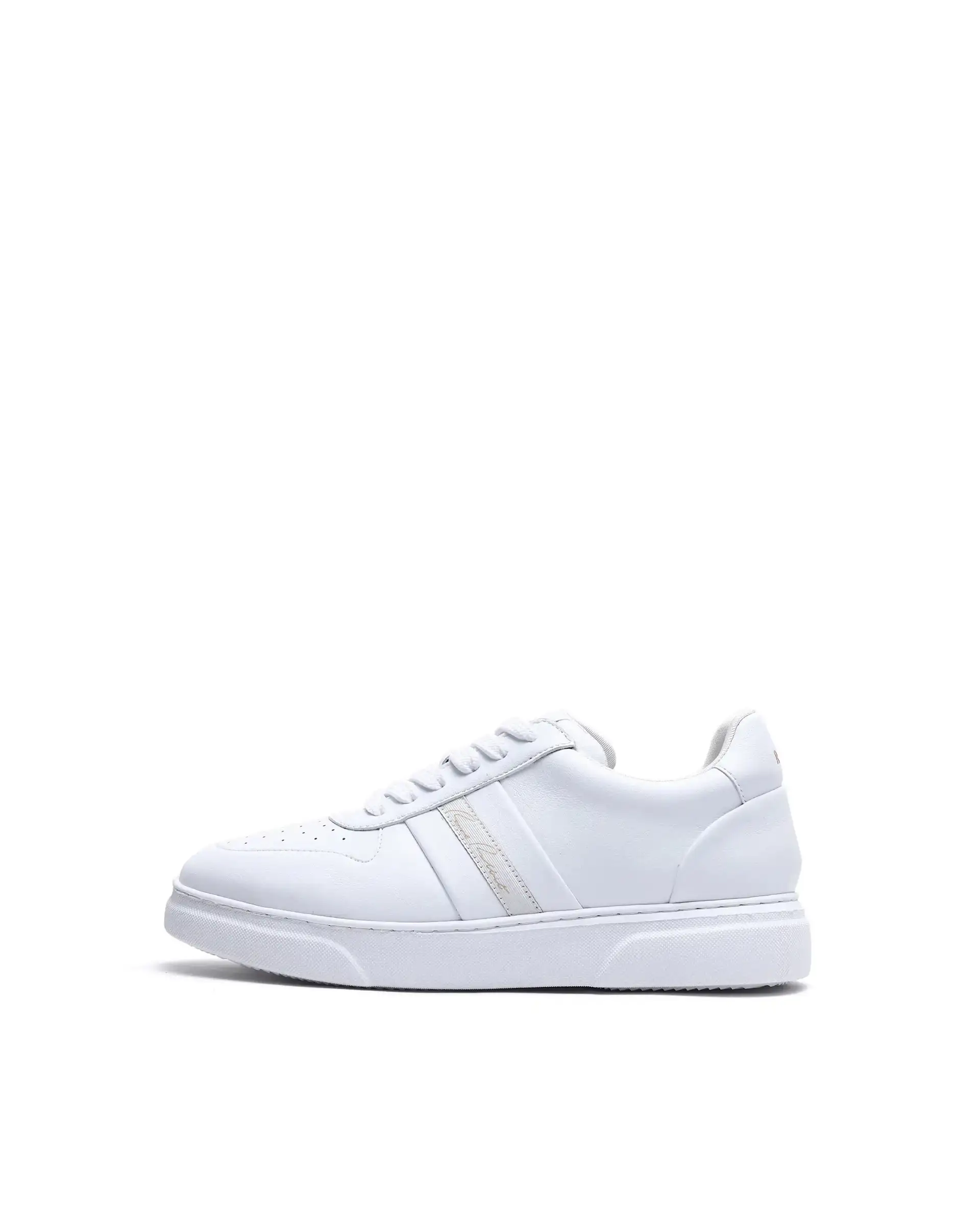 Rare Rabbit Men's Pulse White Micro Leather Sneaker - Image 8