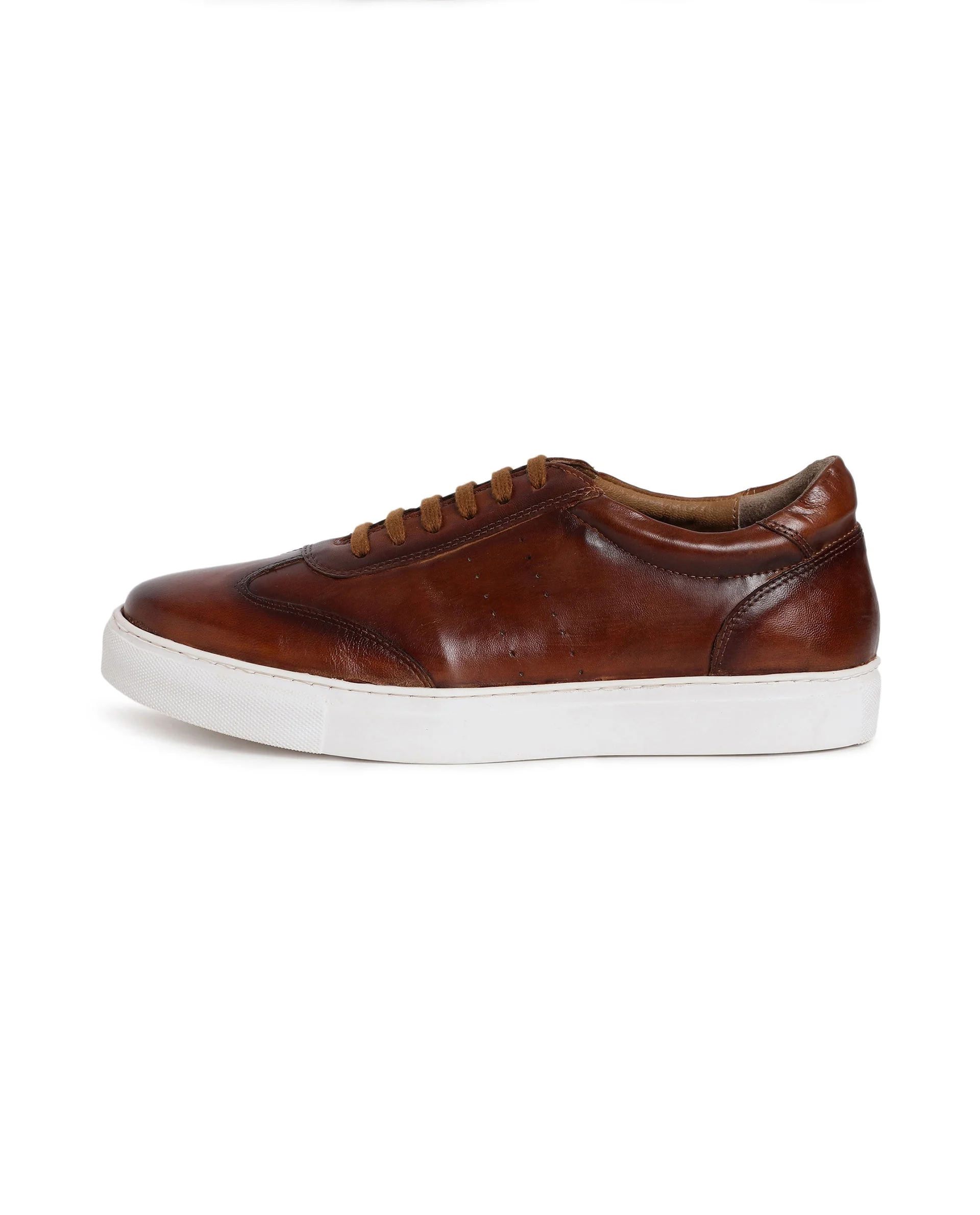 Rare Rabbit Men's Sterre 1 Brown Classic Oxford Styled Low-Top Sneakers Shoes