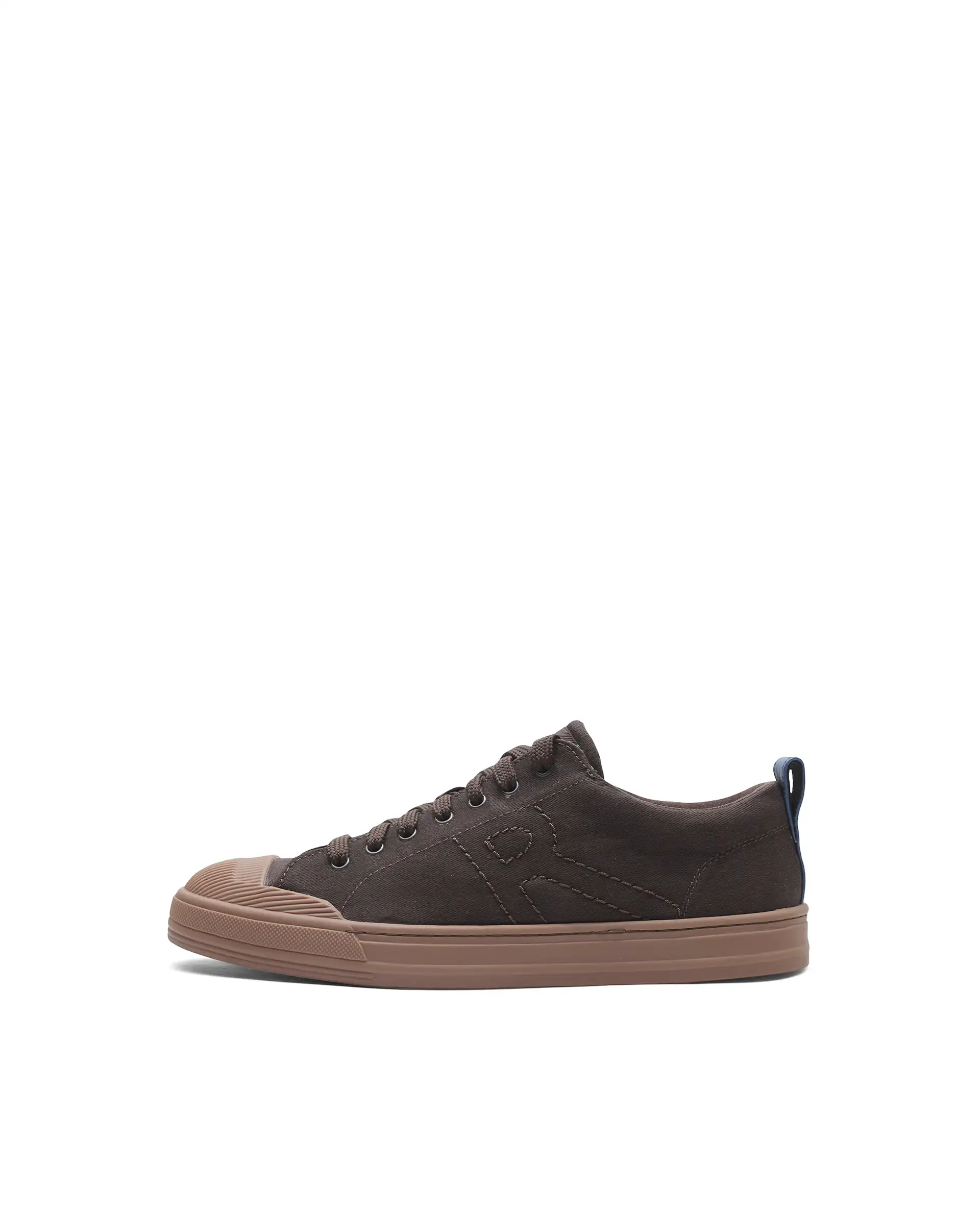 Rare Rabbit Men's Sauron 77 Dark Brown Canvas Fabric Sneaker