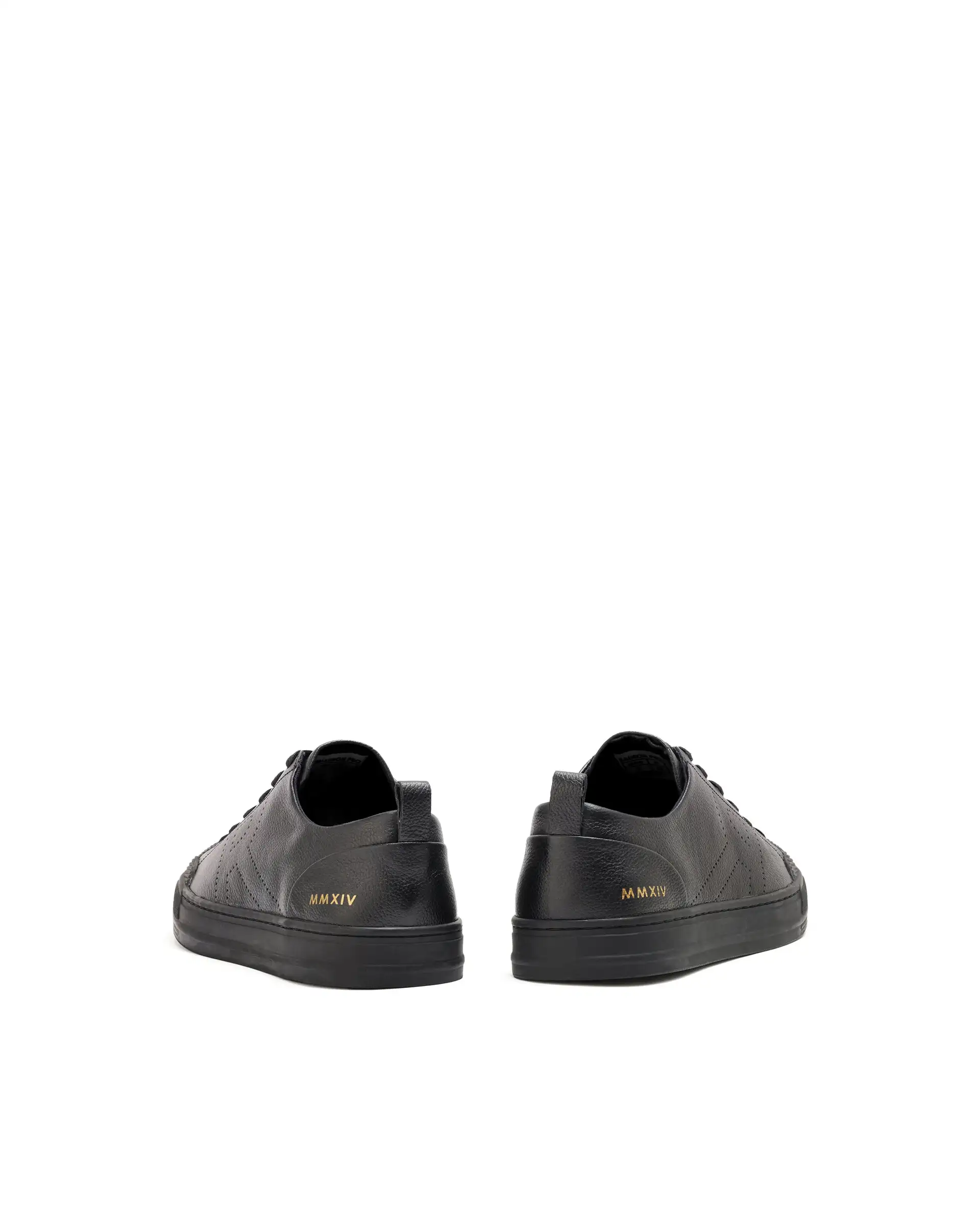 Rare Rabbit Mens Sauron Pro Black Premium Milled Leather Lace Up Low Top Round Toe Sneaker Shoes - Image 6