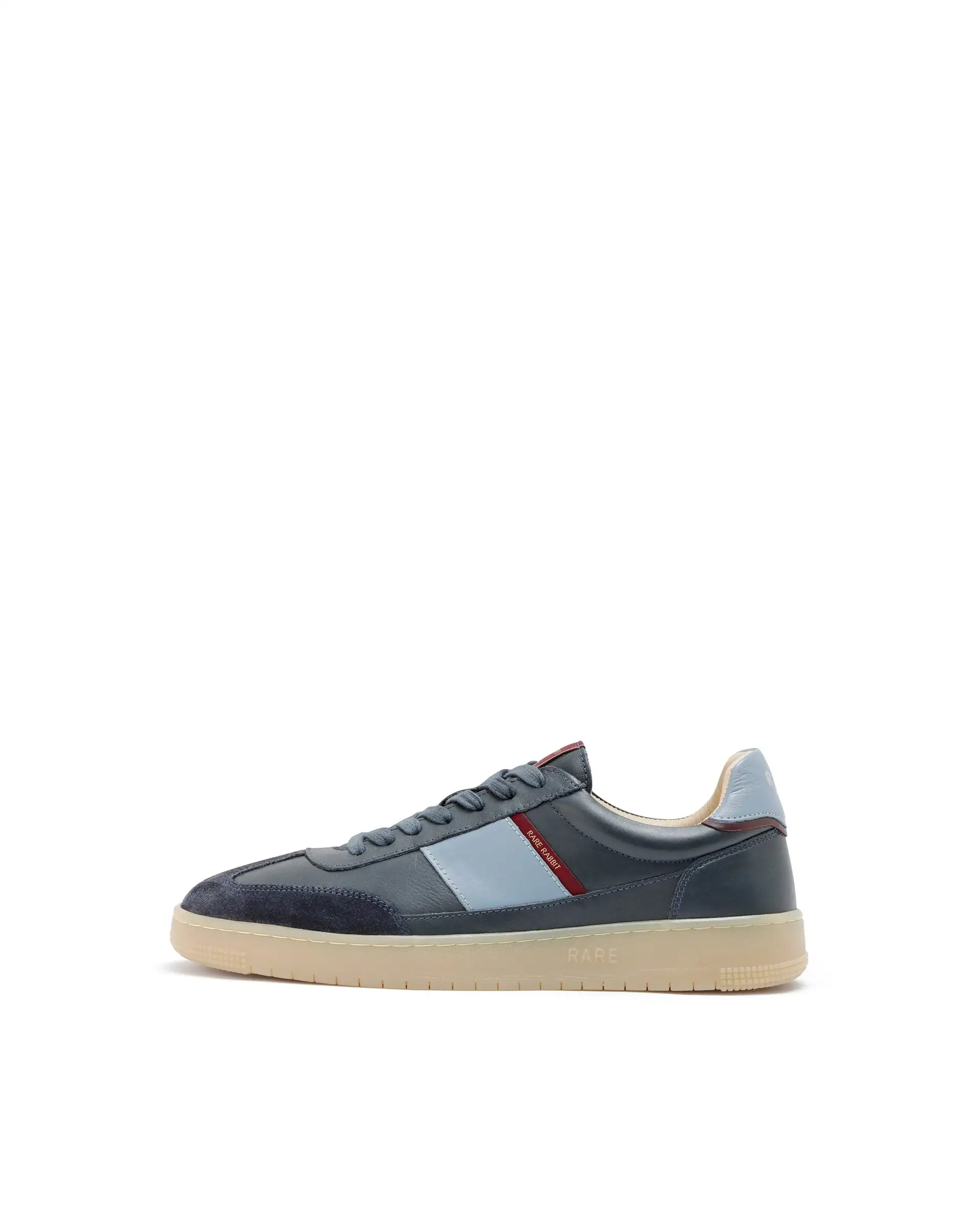 Rare Rabbit Men's Sirius Blue Leather Upper Round Toe Low-Top Lace-Up Sneaker Shoes - Image 8