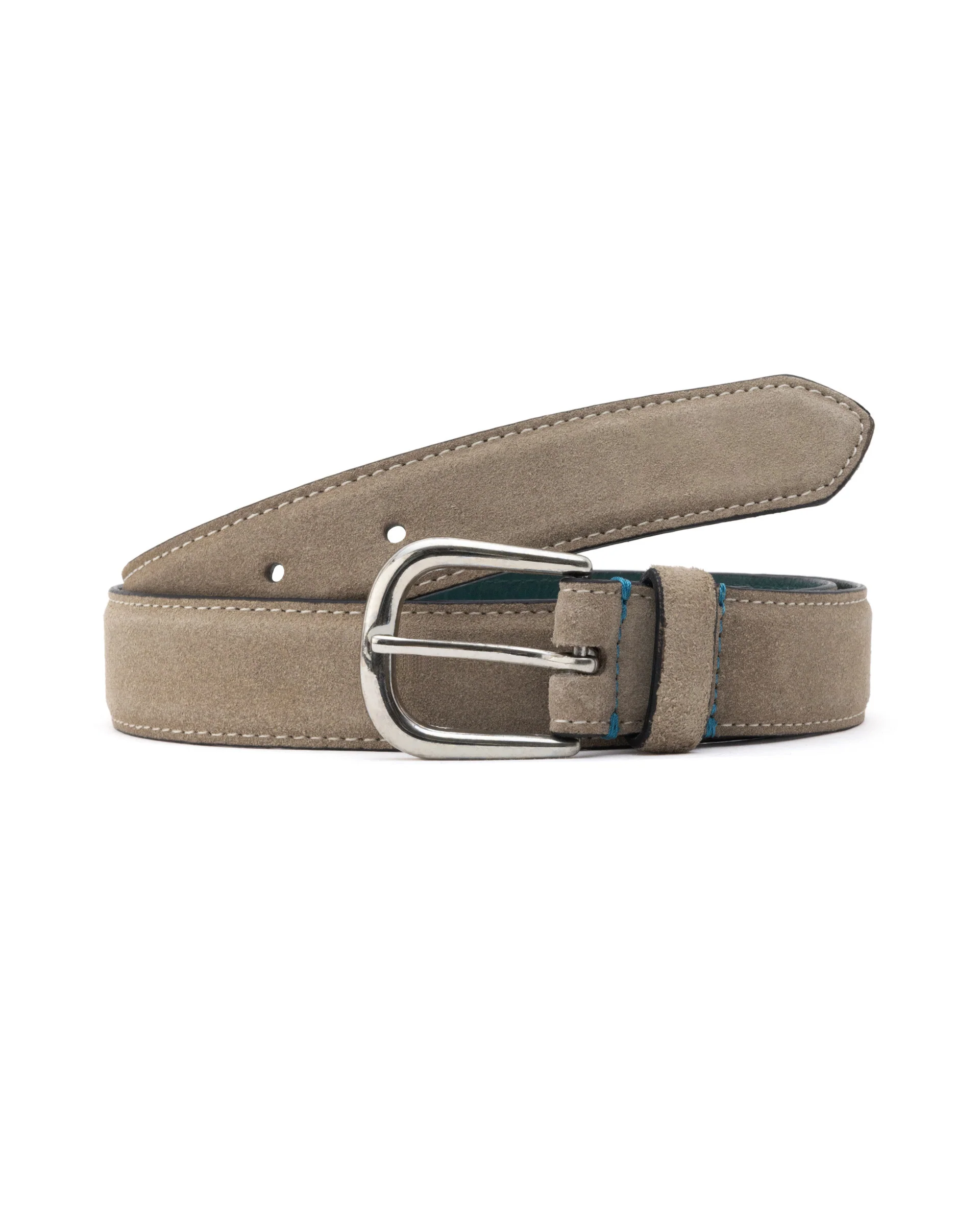Rare Rabbit Men's Suedo Beige Belt Leather Fabric Solid