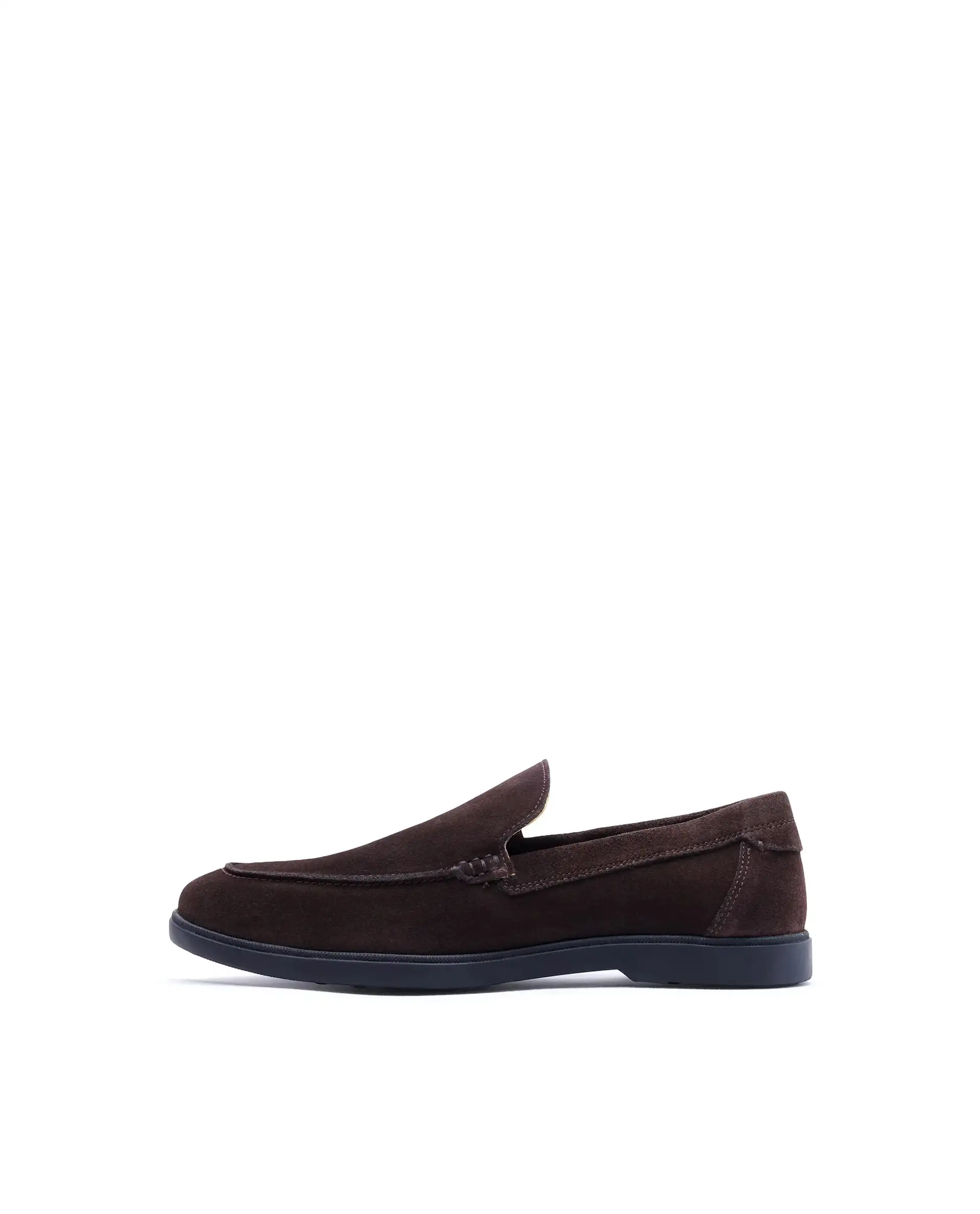 Rare Rabbit Men Velour Coffee Suede Leather Slip-On Closure Loafer - Image 9
