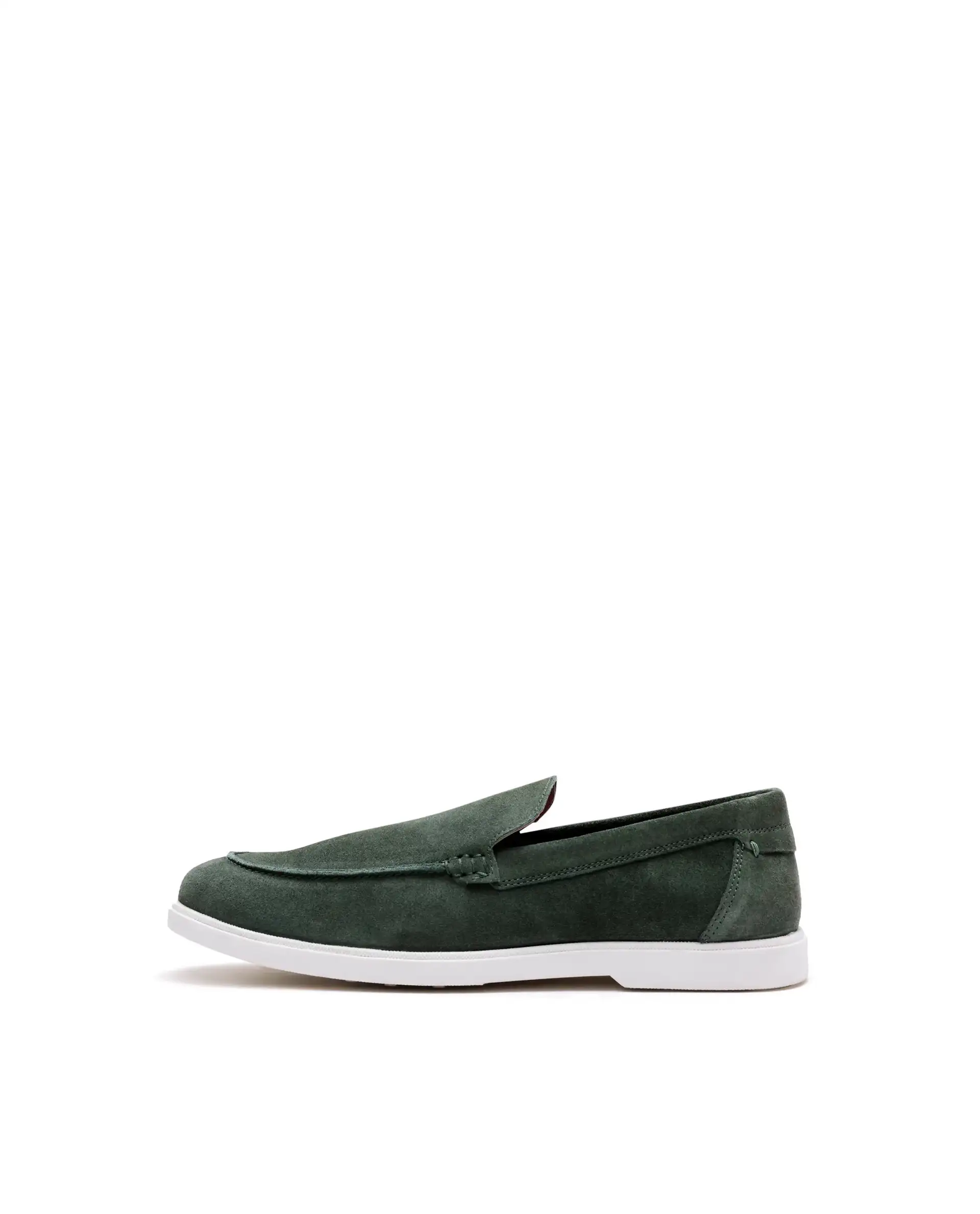 Rare Rabbit Men Velour Sage Green Suede Leather Slip-On Closure Loafer - Image 9