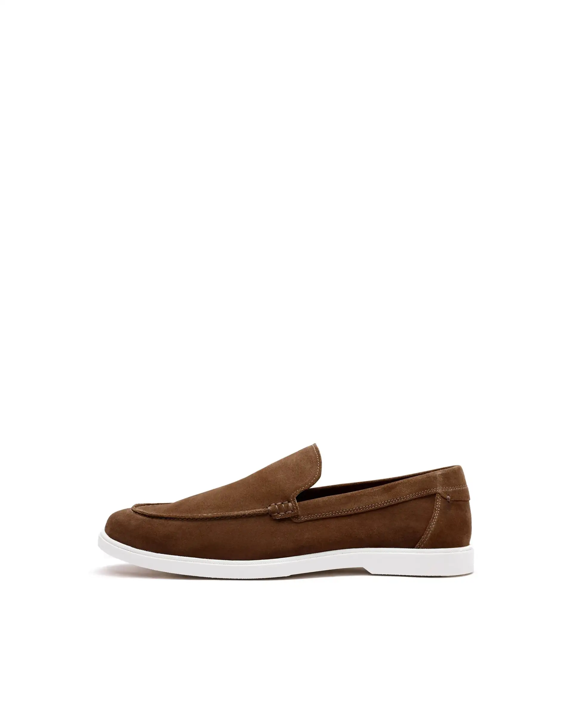 Rare Rabbit Men Velour Tan Suede Leather Slip-On Closure Loafer - Image 2