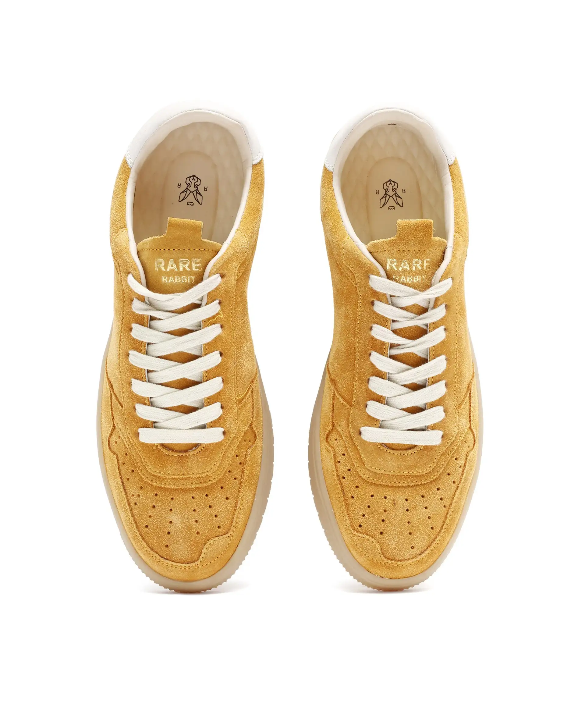 Rare Rabbit Men's Woolton-2 Mustard Lace-Up Closure Suede Sneaker - Image 2