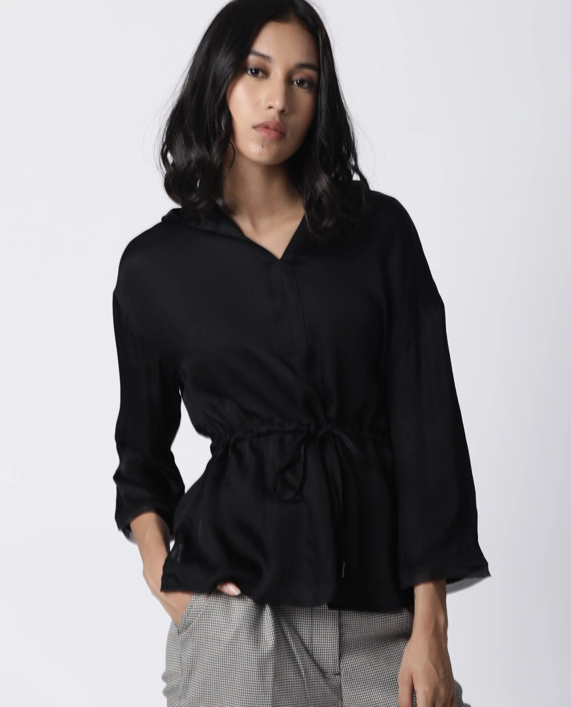 Rareism Women's Yoda Black Top