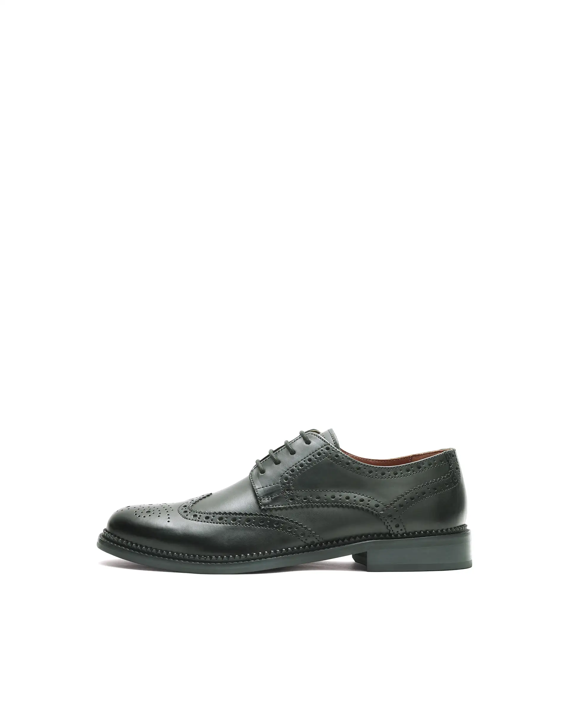 Rarez Men's Zeta Dark Green Leather Formal - Image 3